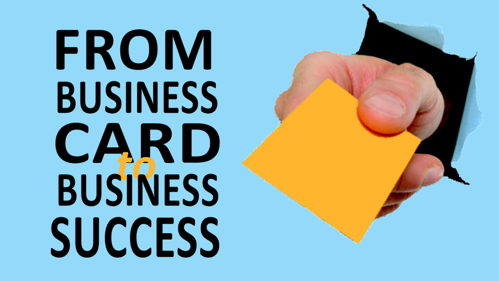 Online course from business card to business success graphic